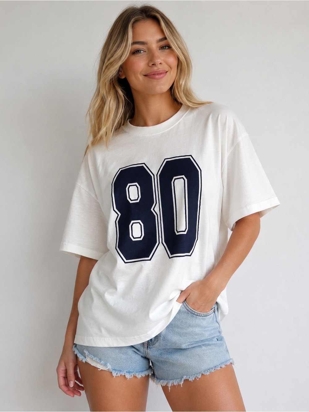 Zara White Crewneck Top Size Medium